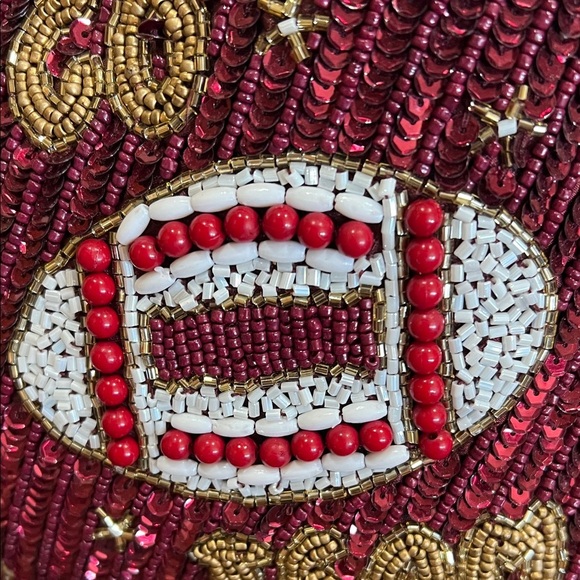 From India To You | Crimson Beaded “Go Team” Shoulder Bag - Picture 13 of 14